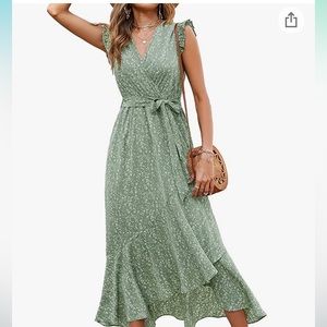 Sage Green Ditsy Floral Sundress Size L